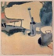 Flower Stand,Watering can and bucket Paul Klee